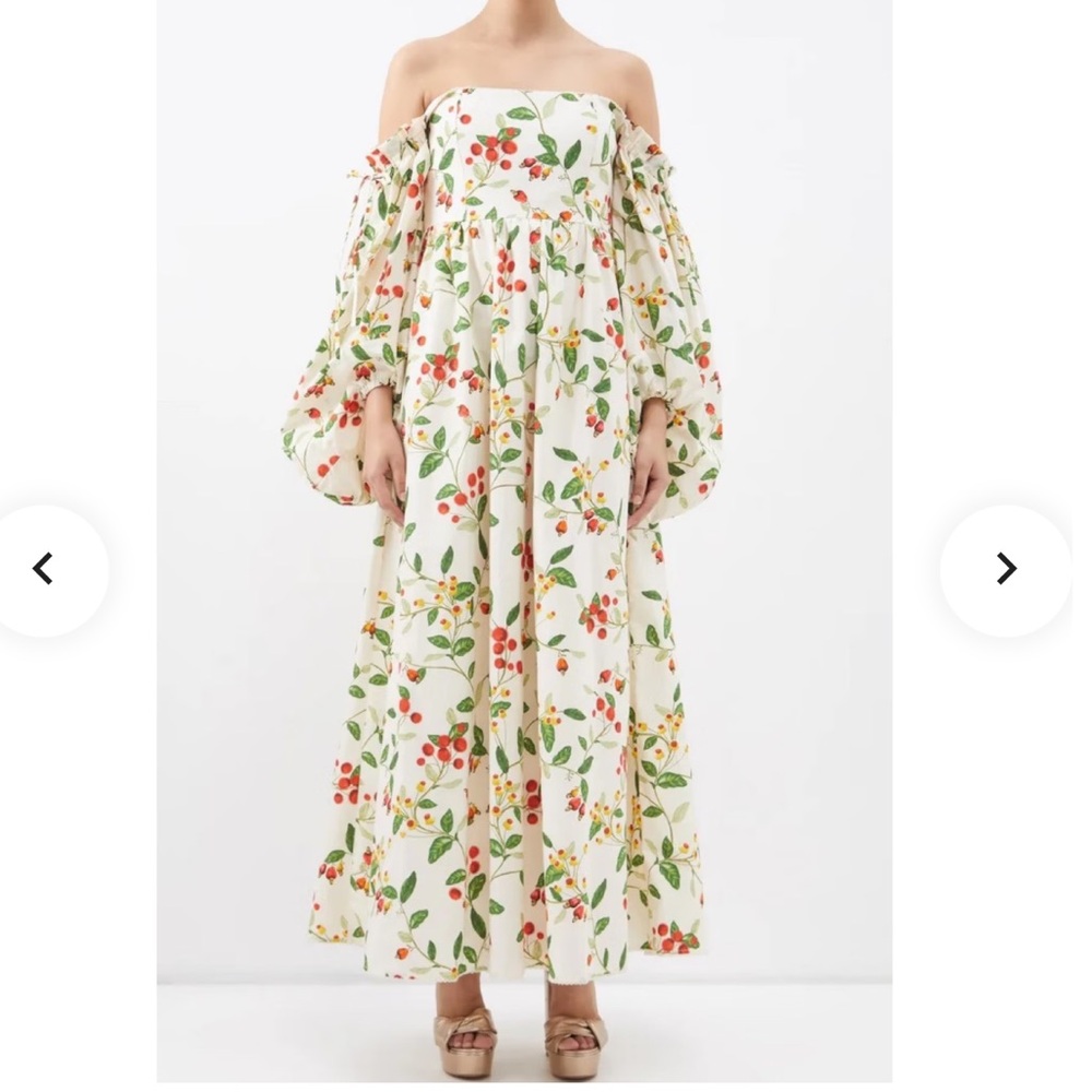 NWT Agua by Agua Bendita Alheli Petalo off the shoulder dress, small